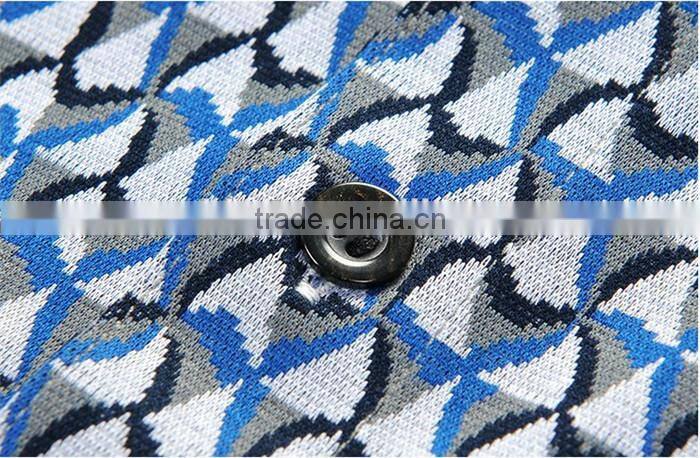 2016 men printed slim fit casual shirt