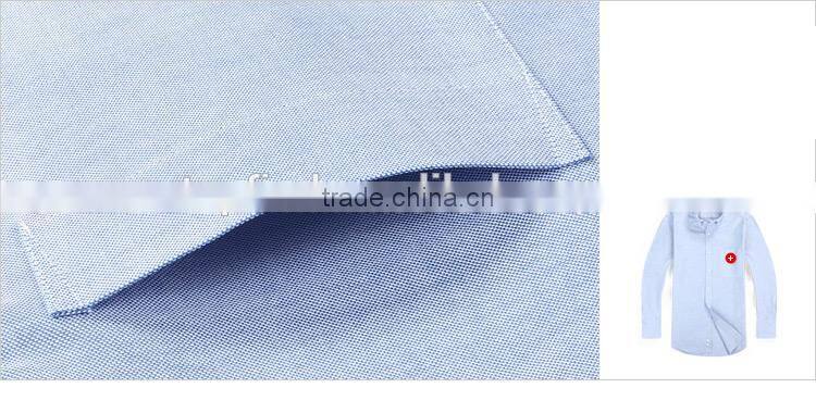 Classic 100% cotton oxford long sleeve with button down collar workwear shirt for men