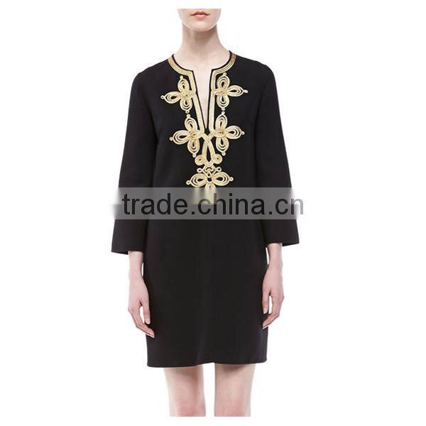 long sleeve embellished tunic dress pakistani