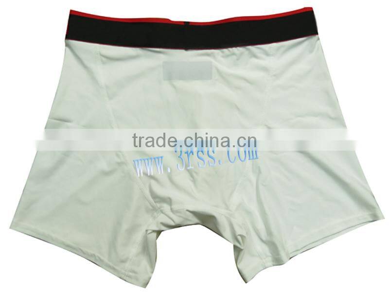 plain white cotton front open mens funny underwear boxer shorts