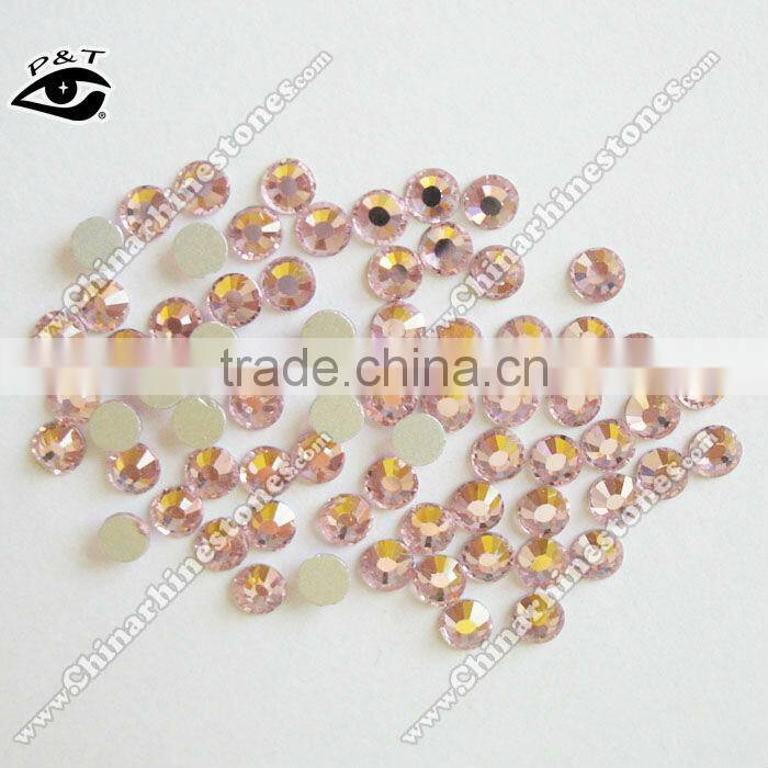 4MM SS16 Light Rose Color rhinestone flat back machine cut crystals for dresses