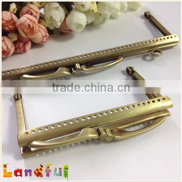 Antique Bronze Kiss Lock Sew In Bag Supplies Purse Frame Handbag Frame