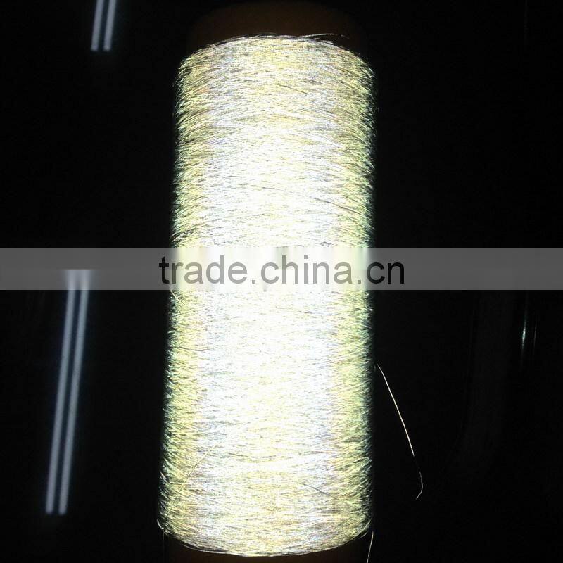 China Factory 100% polyester reflective weaving filament thread