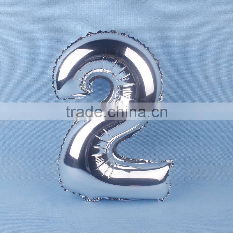 40 inch gold silver color foil number balloons for party decoration