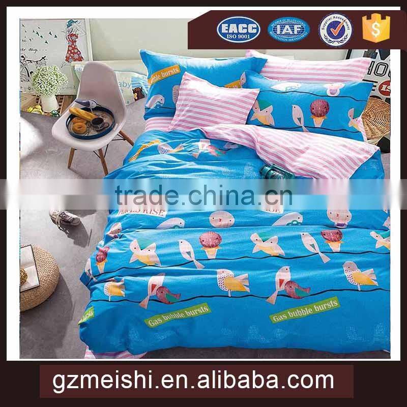100% Cotton cartoon animal printed Children Bedding Set