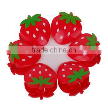 strawberry clip,strawberry shape colorful clip,ABS clip