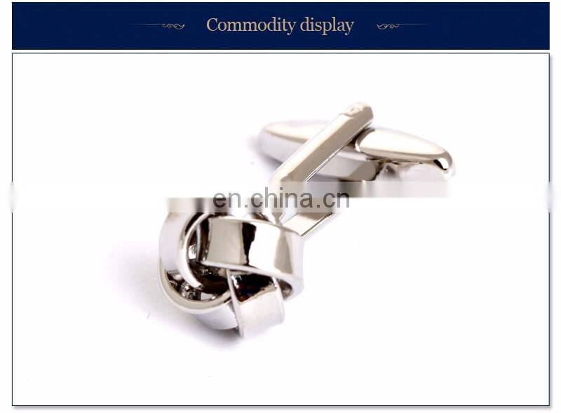 fashionable new design button make metal knot cufflinks