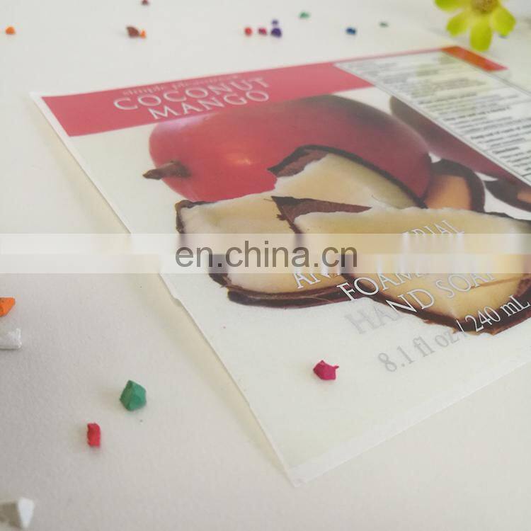 factory manufacture customized Durable strong self adhesive PE/PVC sticker printing with letter