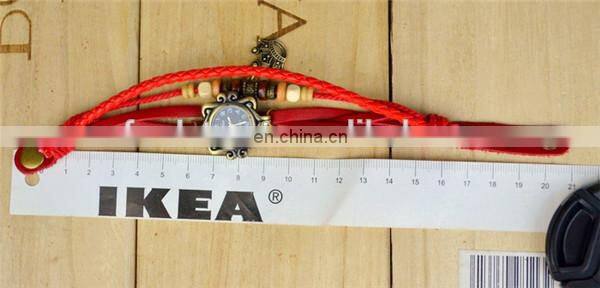 2014 Hottest Sales Leather Retro Wrap wrist Bracelets Lady Watch