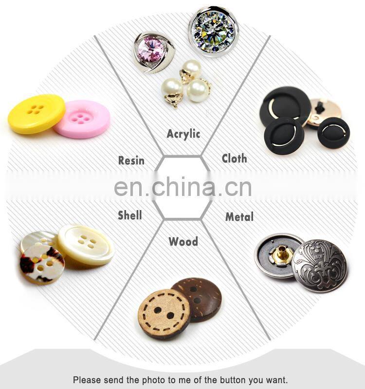 natural Butterfly pattern gold sewing buttons for coat