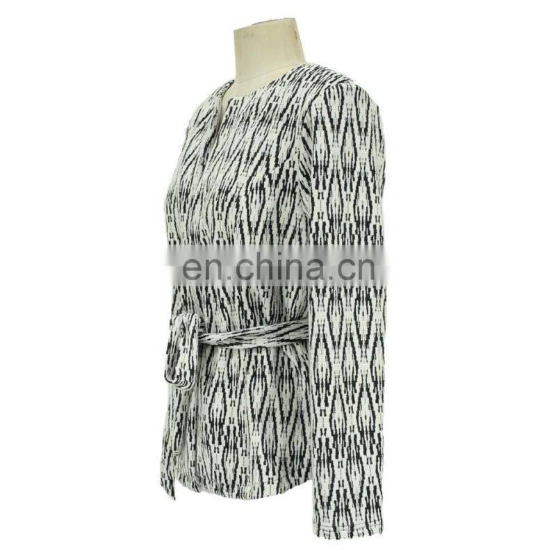 China Factory Jacquard Mid-aged Women Formal Jacket
