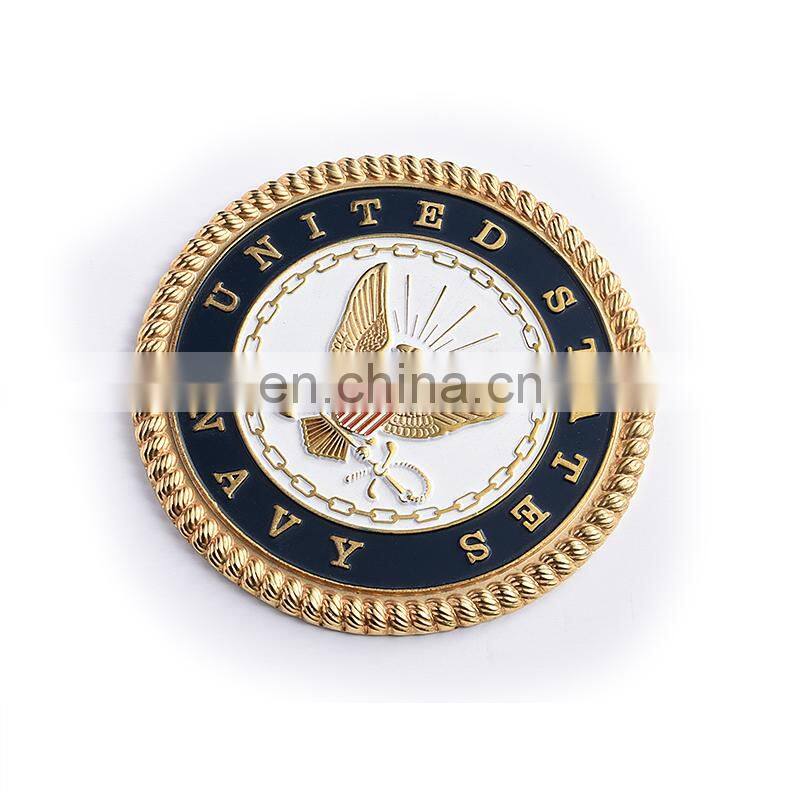 gold plated metal navy challenge coins