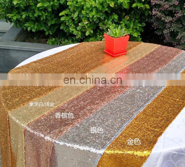 sequins dinner table runner for wedding banquet decoration