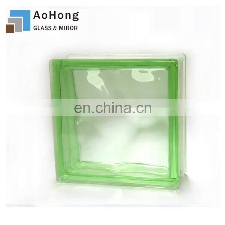 Clear Glass Block with Different Colour