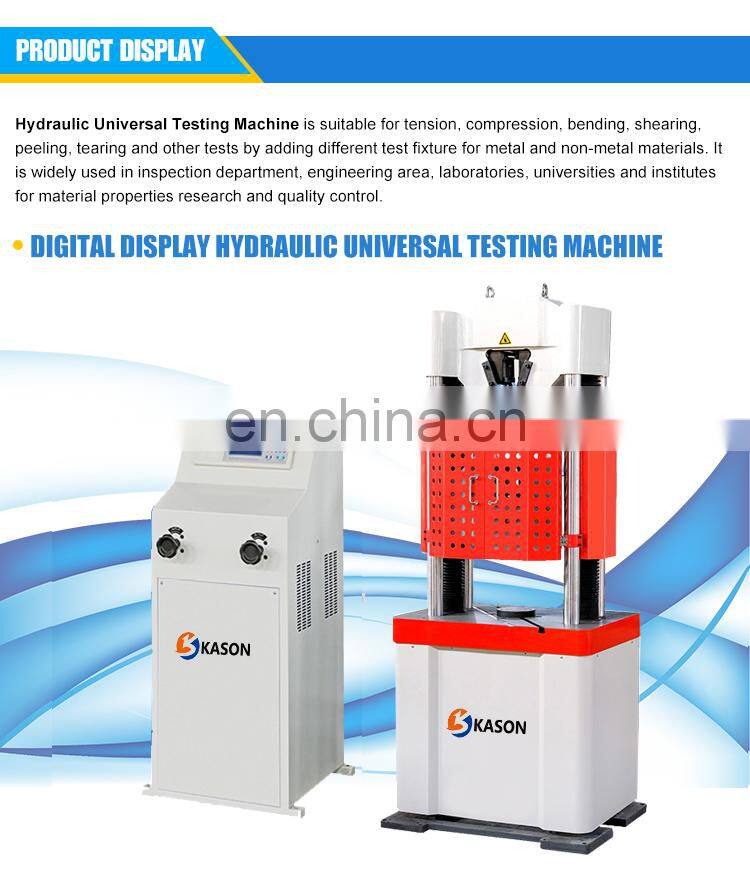 WE-600D 600KN 60 Ton Digital Display Hydraulic Universal Testing Machine