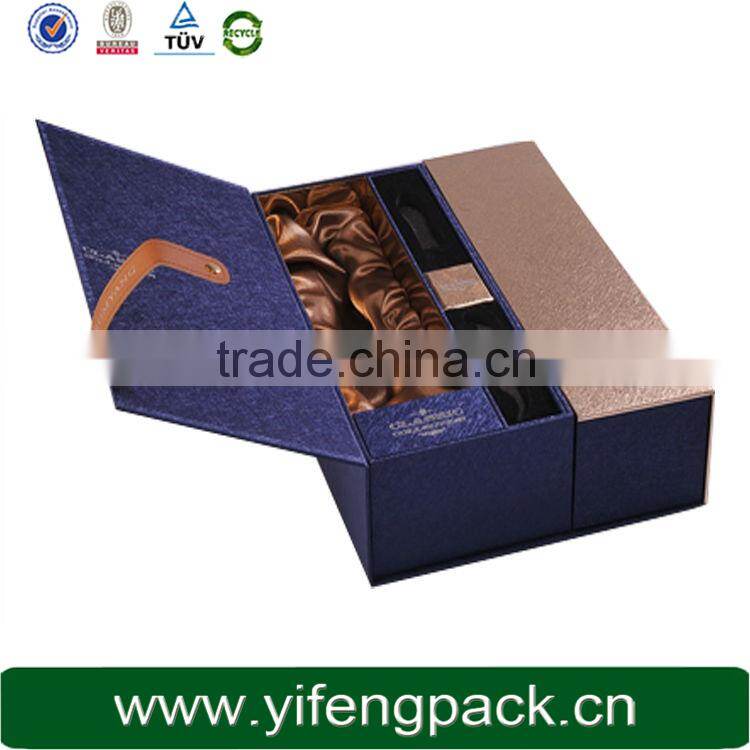 new design luxury high grade leather wine box