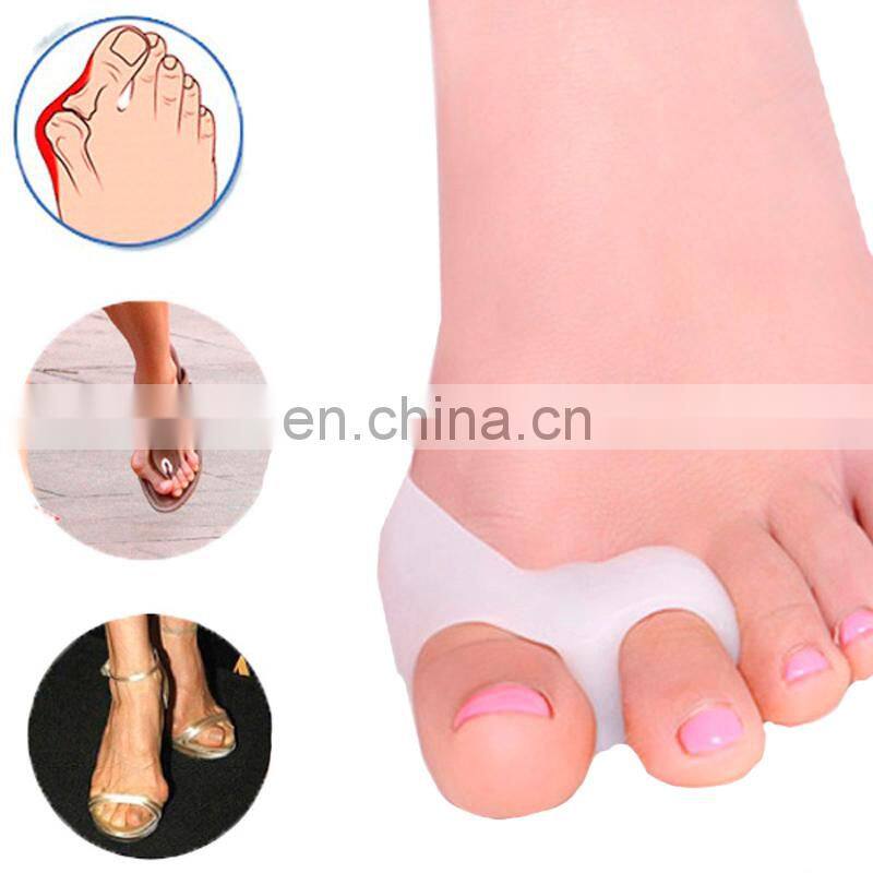 1Pair Genuine Hallux Valgus Bicyclic Bone Thumb Orthotics Orthopedic Correct Silicone Foot Big Toe Separator Finger Pedicure