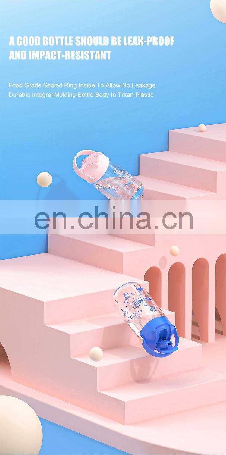 Gint 480ML Wholesale Custom Logo Portable Plastic Tritan Material Water Bottle with Cute Design