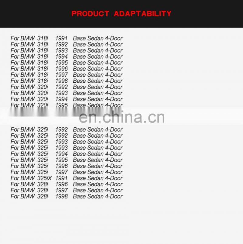 Carbon Fiber E36 Car Rear Spoiler for BMW 318i 320i 325i 328i M3 Sedan 4-Door 1991-1998