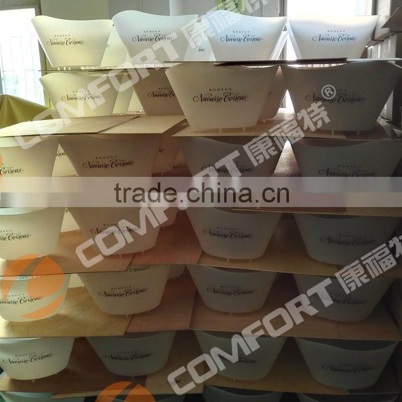 custom standing plastic led illuminated ice bucket for beer promotional project