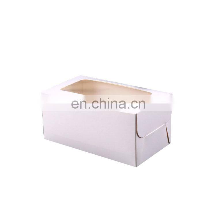 Kraft Paper Box Holes Cupcake Box with Window Dessert Macaron Cookies Candy Snacks Packing for Gift Party