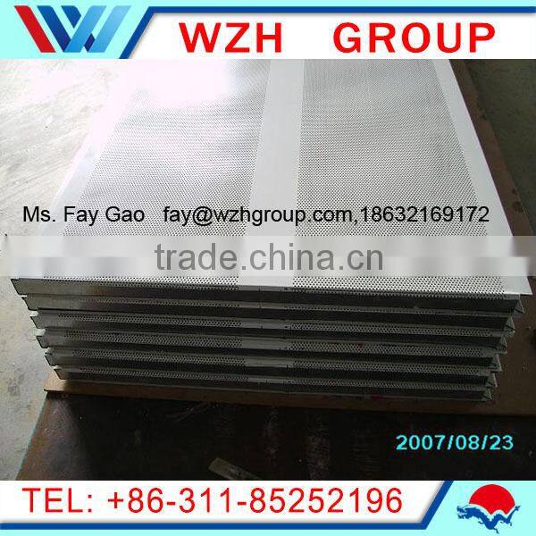 Acoustic wool panel with PE painted galvanized steel surface