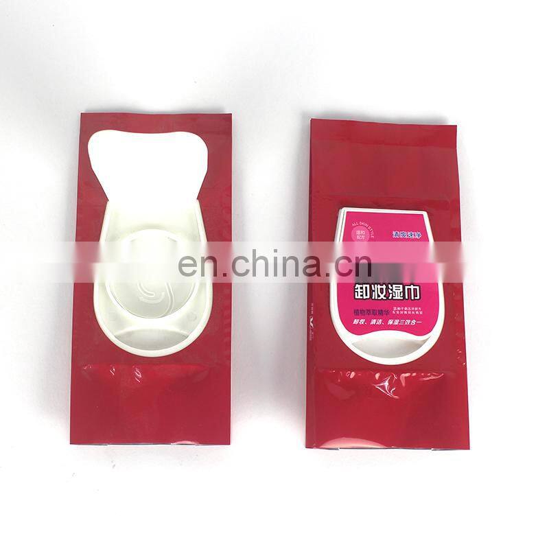 Custom printed matte baby wet wipes flexible sanitary napkin tissue paper packing plastic bags