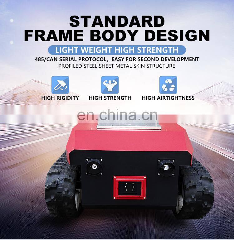 Rubber tracked chassis for lawn mower tracked chassis platform with rubber track crawler