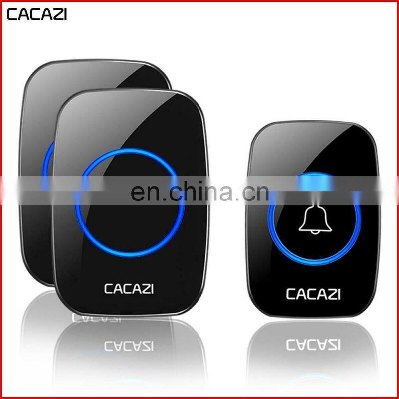 CACAZI New Wireless Doorbell Waterproof 300M Remote US EU Plug smart Door ringer