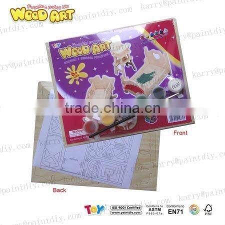 diy wooden dinosaur with brush