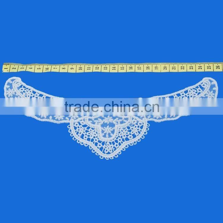 Cheap & Hot Selling Promotion crochet cotton neckline designs with mesh embroidered pattern