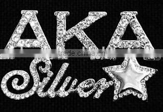 rhinestone AKA Greek letters Alpha Kappaa Alpha 50 crown lapel pin brooch jewelry
