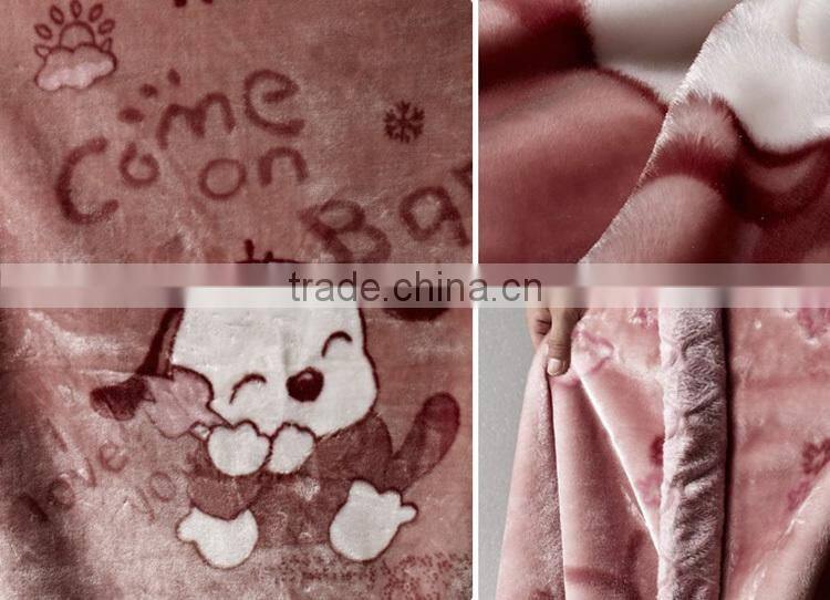 Wholesale warm soft feeling cheap animals designs blanket