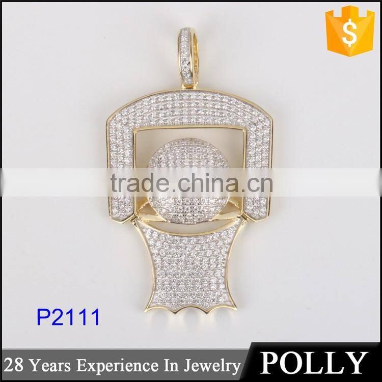 DLY 2016 Latest fashion hip hop jewelry 925 sterling silver charms pendant for boyfriend