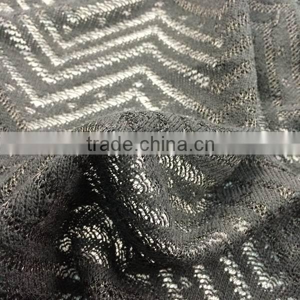 china supplier TR coarse knit fabric in vee design for dresses