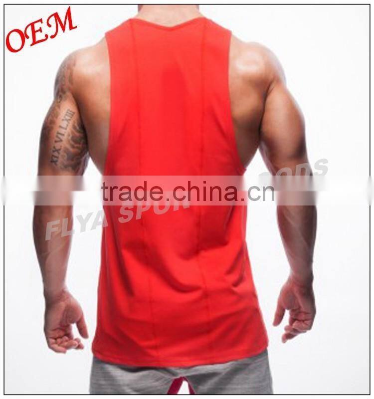 high quality 100% cotton sexy men singlets for GYM