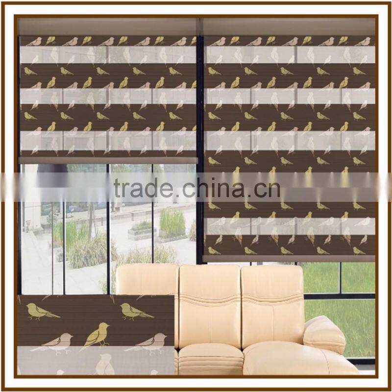 Printed roller shades and day night shades seven folded blinds polyester roller shade fabric