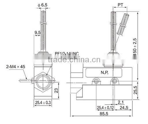 TZ-6 Series Waterproof Limit Switch Micro Switch with Flexible Rod