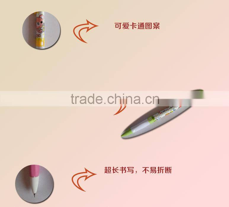 2mm lead Click- push plastic pencil with sharpe