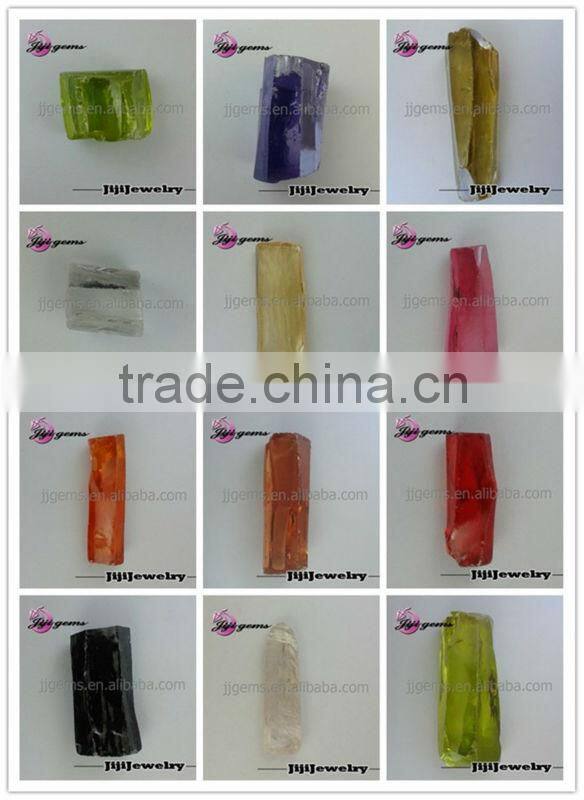 shining artificial gems rectangle cut blue spinel gems