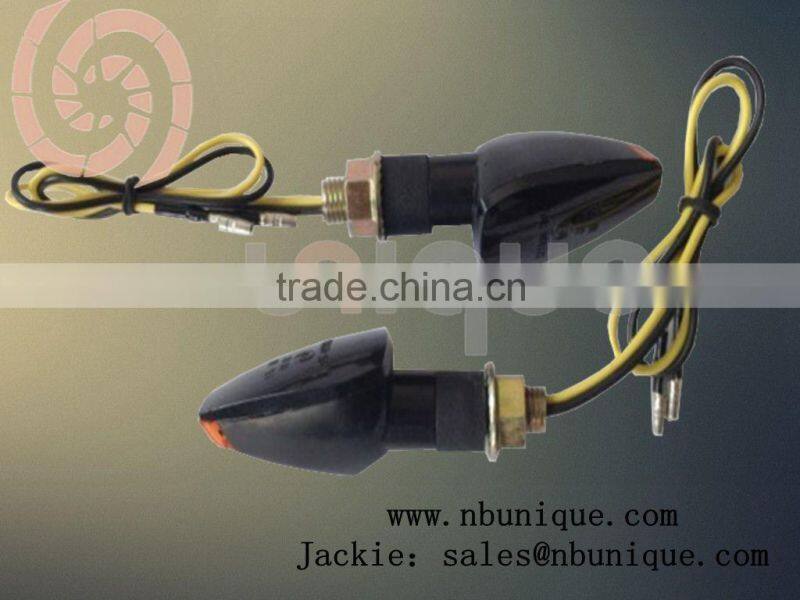 Factory price chromed motorcycle turn signal light bulbs with amber reflector overhead