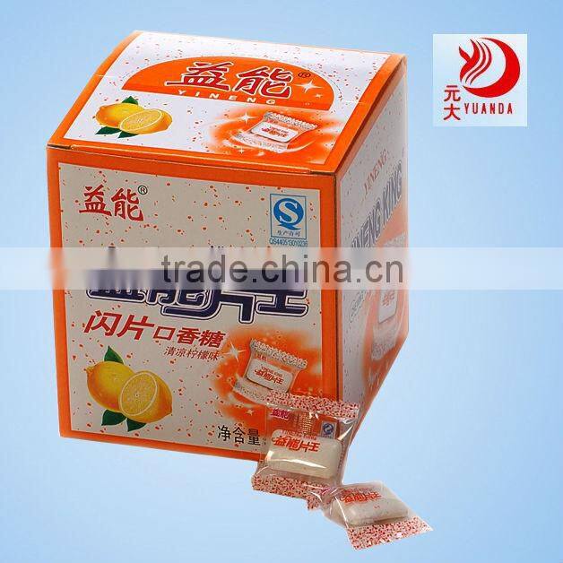 Yineng lemon flavor chewing gum candies/candy