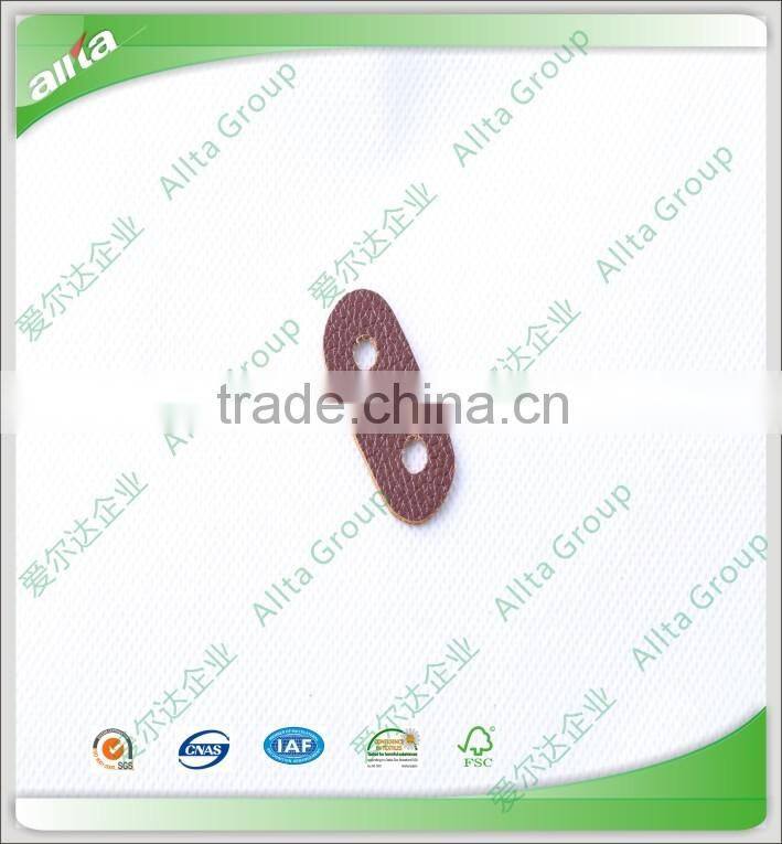 Wholesale custom your company logo embossed leather patch for garment hats in china