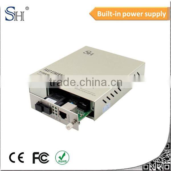 Cost-saving mutimode surveillance specified SC 12v dc media converter