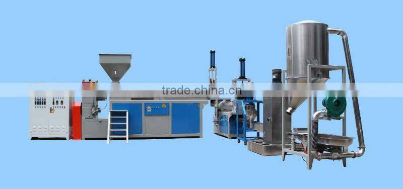 Greece hot sale HDPE/LDPE bottle double stage waste plastic recycle granulating line