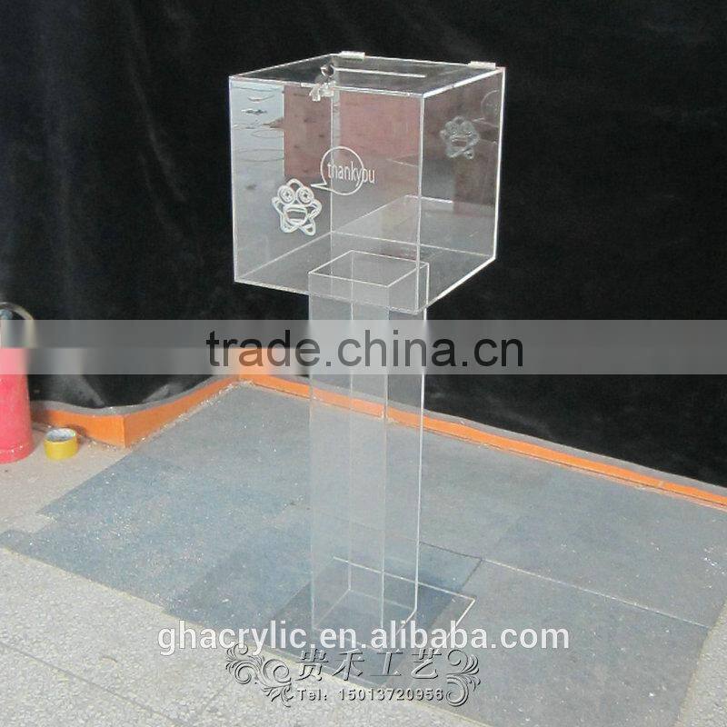 2016 Transparent standing donation boxes for sale