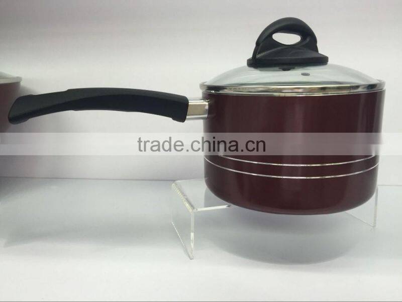 Aluminum Alloy Nonstick Cheap Long Handled Saucepan Milk Pot