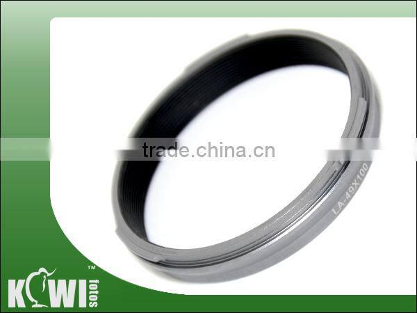 Kiwifotos Lens adapter tube LA-49X100 provides 49mm filter mount for Fujifilm Finepix X100/X100s camera
