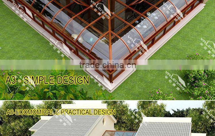 Suppliers of direct selling aluminum double-layer glass houses/garden sun rooms/greenhouse