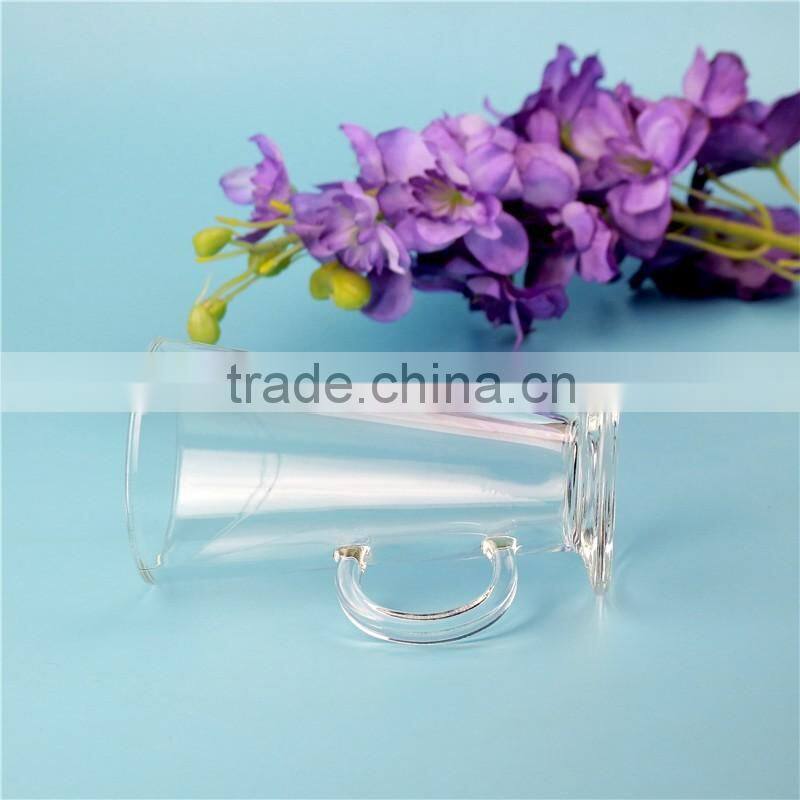 Machine made handblown open wide mouth wholesale glass beer beverage mug